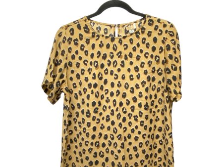 Top Short Sleeve By A New Day In Animal Print, Size: M For Cheap