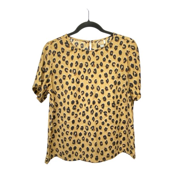 Top Short Sleeve By A New Day In Animal Print, Size: M For Cheap