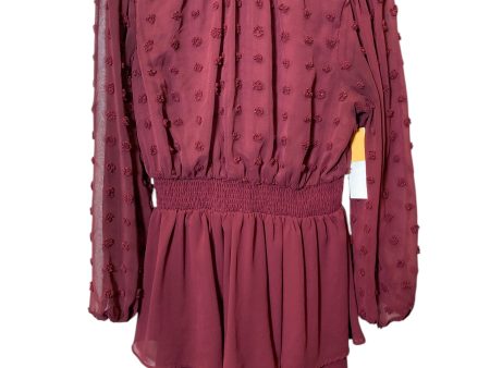 Dress Casual Short By Cmc In Maroon, Size: 2x Online Sale