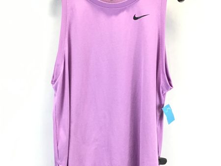 Athletic Tank Top By Nike Apparel In Purple, Size: 1x For Discount