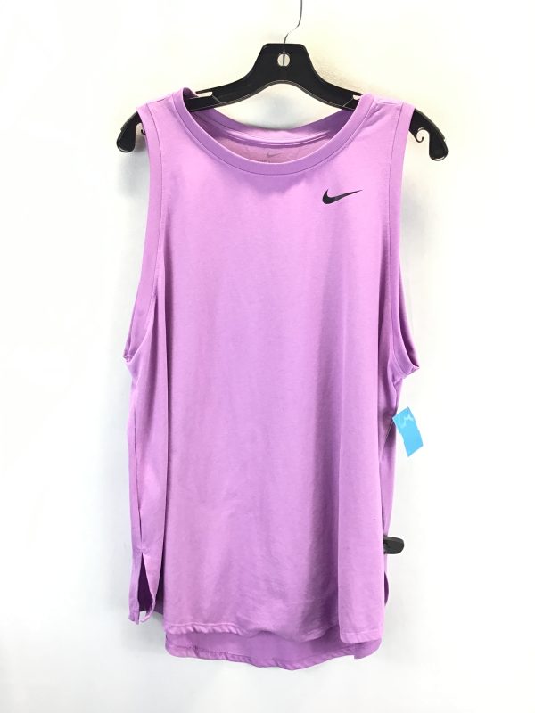 Athletic Tank Top By Nike Apparel In Purple, Size: 1x For Discount