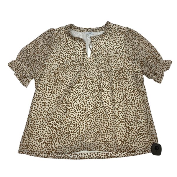 Top Short Sleeve By J. Crew In Brown & White, Size: L Online now