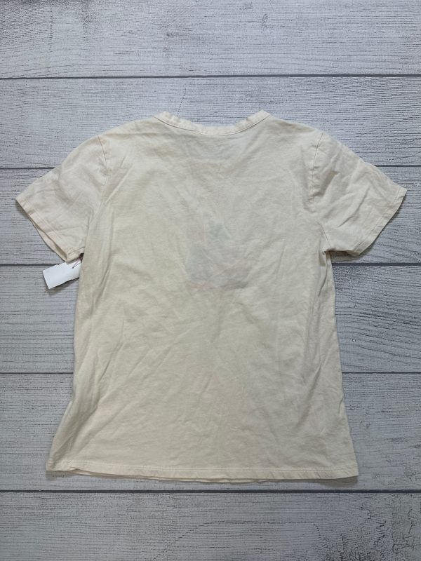 Top Short Sleeve By Lc Lauren Conrad In Cream, Size: M For Sale