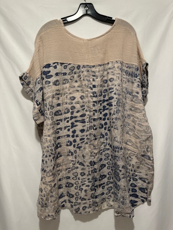 Top Short Sleeve By Clothes Mentor In Beige, Size: 3x Supply