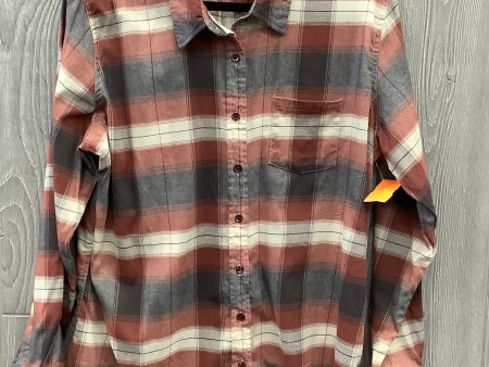 Top Long Sleeve By Weatherproof In Plaid Pattern, Size: Xxl Online now