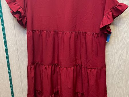 Dress Casual Short By Cme In Maroon, Size: M Discount