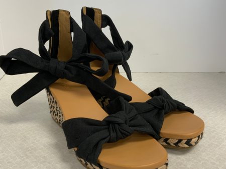 Black & Brown Sandals Heels Wedge Ugg, Size 7.5 Online Sale