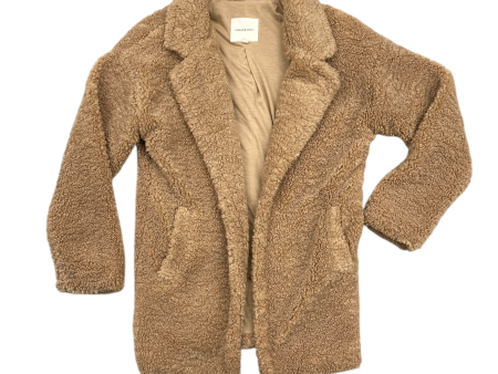 Coat Faux Fur & Sherpa By Thread And Supply In Tan, Size: S For Sale