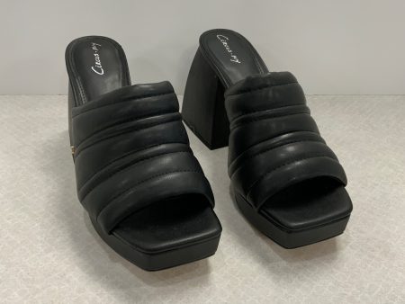 Black Sandals Heels Block Sam Edelman, Size 8 on Sale