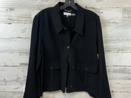 Blouse Long Sleeve By Calvin Klein In Black, Size: Xl Online now