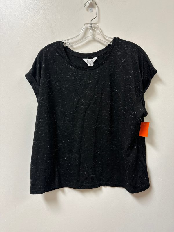 Top Short Sleeve By Nicole By Nicole Miller In Black, Size: Xl For Discount