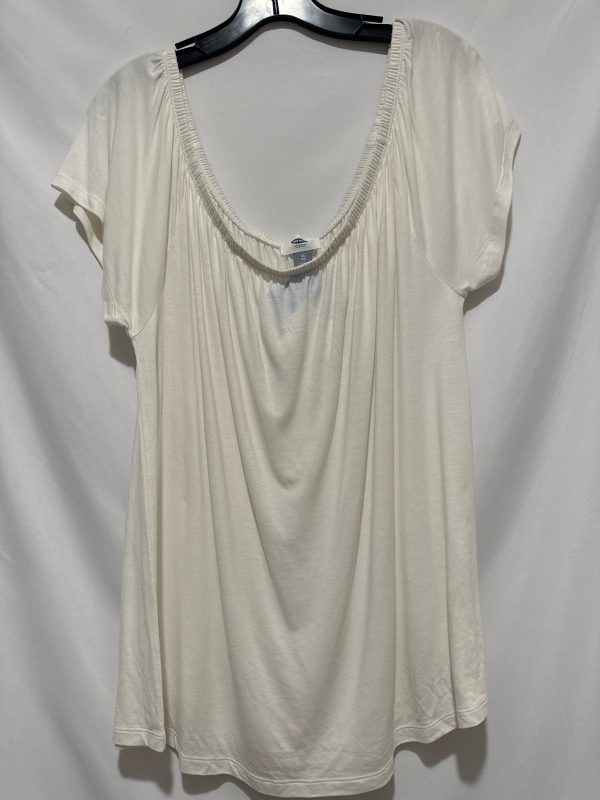 Top Short Sleeve By Old Navy In White, Size: Xl Fashion