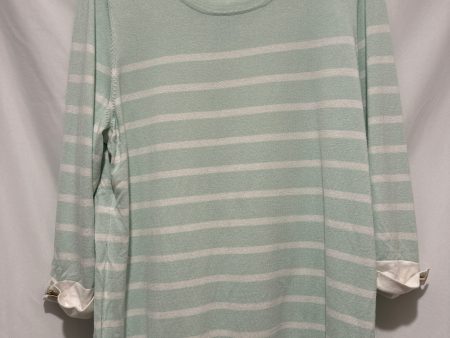 Top Long Sleeve By Calvin Klein In Green, Size: Xl Online Sale