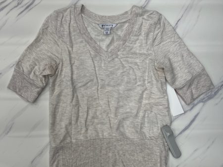 Athletic Top Short Sleeve By Athleta In Tan, Size: Xxs Cheap