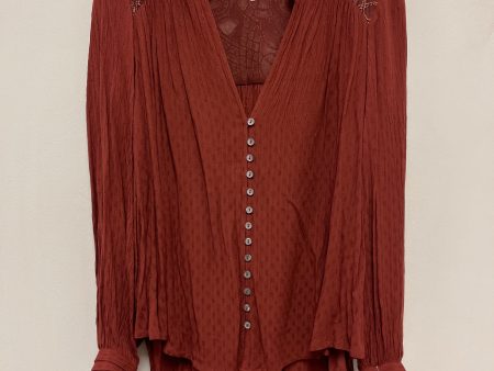 Blouse Long Sleeve By Free People In Orange, Size: S Online