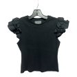 Ribbed Ruffle Top By Anthropologie In Black, Size: XS Cheap