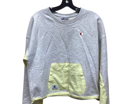 Athletic Sweatshirt Crewneck By Champion In Tan & Yellow, Size: S For Sale