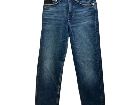 Harlow Jeans Straight By Rag & Bones Jeans In Blue Denim, Size: 2 Online now