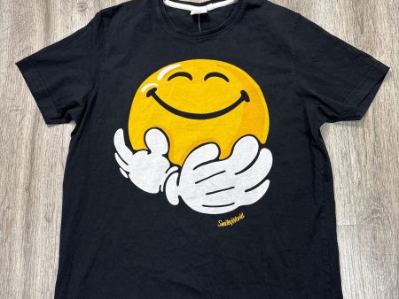 Top Short Sleeve By Smiley In Black, Size: M Online Hot Sale