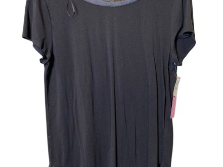 Top Short Sleeve Basic By Joan Vass In Black, Size: L Cheap