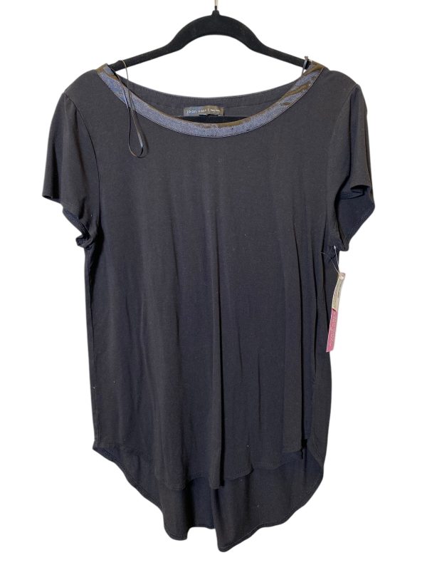 Top Short Sleeve Basic By Joan Vass In Black, Size: L Cheap