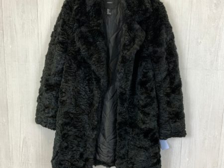 Coat Faux Fur & Sherpa By Forever 21 In Black, Size: S Supply