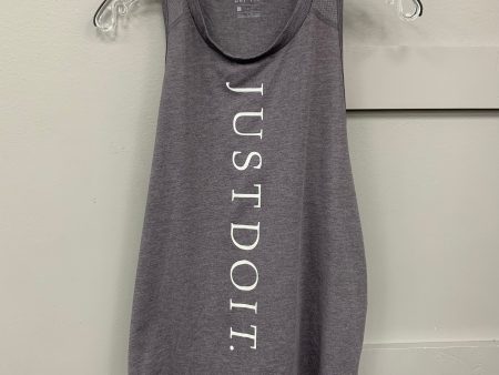 Athletic Tank Top By Nike Apparel In Grey, Size: L Cheap