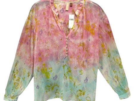 Tavi Tie Dye Gauze Blouse By Anthropologie In Floral Print, Size: XS Hot on Sale