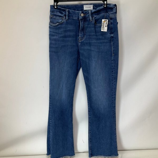 Jeans Boot Cut By Frame In Blue Denim, Size: 0 Supply