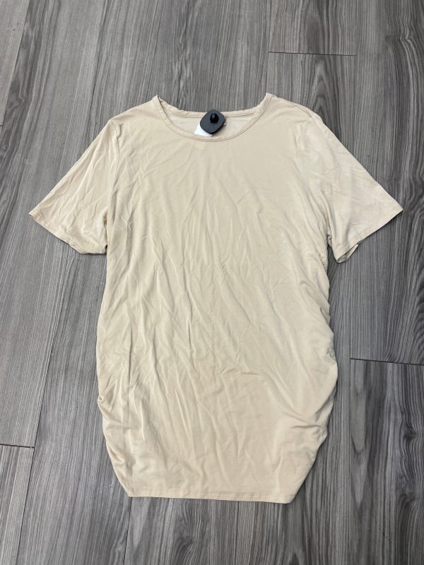 Top Short Sleeve By A New Day In Tan, Size: Xxl For Cheap