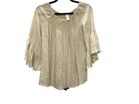 Top Long Sleeve By Chicos In Cream, Size: M Hot on Sale