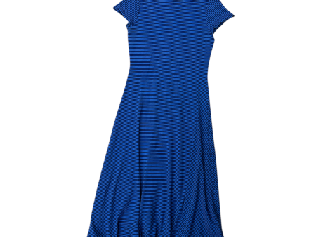 Dress Casual Maxi By Polo Ralph Lauren In Black & Blue, Size: L Discount