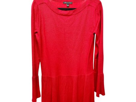 Top Long Sleeve By Cable And Gauge In Red, Size: M Hot on Sale