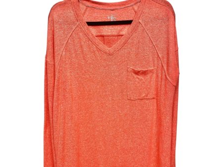 Top Long Sleeve By Calvin Klein In Coral, Size: M Sale