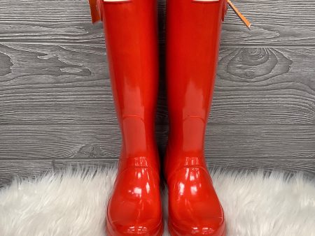 Boots Rain By Hunter In Orange, Size: 7 Online Sale