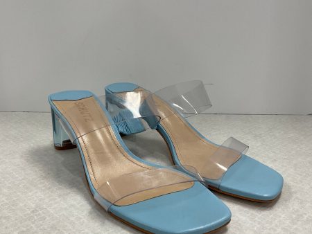 Blue Sandals Heels Block schutz, Size 8.5 For Sale