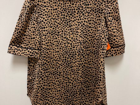 Top Short Sleeve By Loft In Animal Print, Size: S Hot on Sale