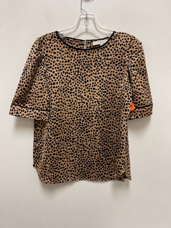 Top Short Sleeve By Loft In Animal Print, Size: S Hot on Sale