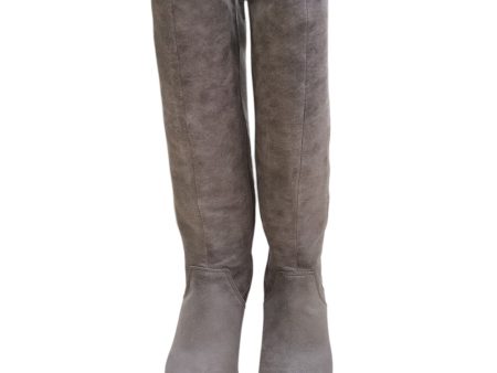 Boots Knee Heels By Fergalicious In Taupe, Size: 6 Fashion