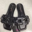 Black Sandals Flats angolan, Size 8 Online