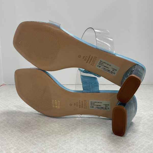 Blue Sandals Heels Block schutz, Size 8.5 For Sale