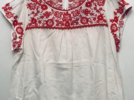 Top Short Sleeve By Savanna Jane In White, Size: 1x For Sale