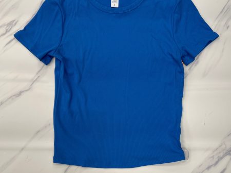 Athletic Top Short Sleeve By Athleta In Blue, Size: S For Discount