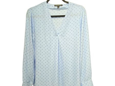 Top Long Sleeve By Banana Republic In Black & Blue, Size: M Supply