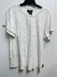 Top Short Sleeve By French Dressing In Blue & White, Size: Xl For Cheap