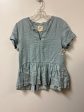 Top Short Sleeve By Harper In Blue Denim, Size: S on Sale