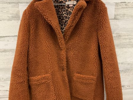 Coat Faux Fur & Sherpa By Band Of Gypsies In Orange, Size: L on Sale