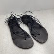 Black Sandals Flats By James, Size 6 For Cheap