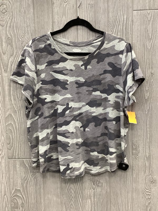 Top Short Sleeve By Old Navy In Camouflage Print, Size: L Online Hot Sale