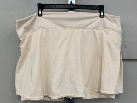 Athletic Skort By Adidas In Cream, Size: Xl For Cheap